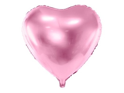 Balon foliowy "Serce", j.różowe, 45 cm