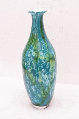 Szkło Murano - niebieski wazon waza - DONICA