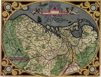 HOLANDIA Mapa 30x40cm 1592r. M27