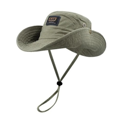 Bawełniany kapelusz dżinsowy Western Letni kapelusz przeciwsłoneczny z dużym rondem i sznurkiem Fis