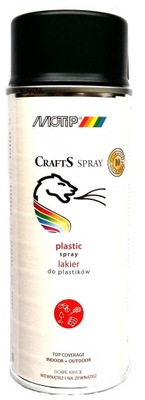 Motip LAKIER CZARNY MAT DO PLASTIKU zderzaków SPRAY 400ml