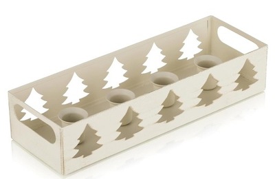 ŚWIECZNIK ADWENTOWY ŚWIĄTECZNY NA STÓŁ METALOWY PODSTAWKA POD ŚWIECE