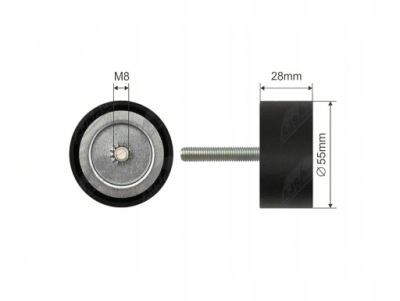 Ролик натягувача, ремінь клиновий багатореберний nty rnk-pl-030 фото №1