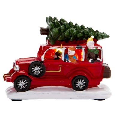 SAMOCHÓD W ŚWIATŁA LED ŻYWICA OZDOBA NA BIURKO