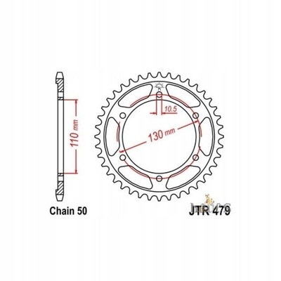 ENGRANAJE PARTE TRASERA JT 39-ZEBOW FZ1 1000 2006-2015  