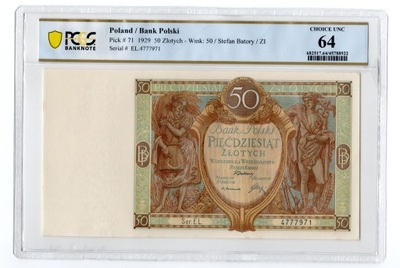 50 złotych 1929 Seria EL