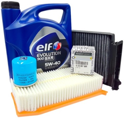 Dacia duster 1.6sce 115km набір фільтрів 5w40 5l фото №1