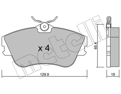 METELLI 22-0164-0 КОМПЛЕКТ КОЛОДОК ШАЛЬМІВНИХ, HAMU