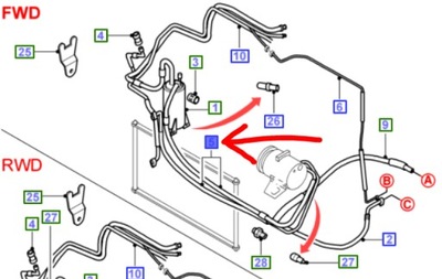 PRZEWÓD KLIMATYZACJI FORD TRANSIT 2002-06 OE