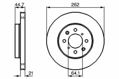 DISCO DE FRENADO PARTE DELANTERA HONDA CIVIC 89-05  