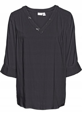 Bluzka Tunika czarna z pajetami R 42