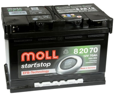 Akumulator Moll 70Ah 760A EFB Start Stop
