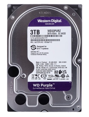 WD84PUR-64 - Disque dur interne 3.5 Western Digital Purple 8 To