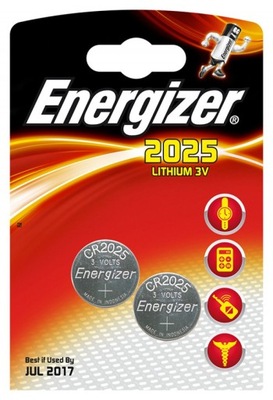 BATERIA ENERGIZER SPECJALISTYCZNA CR2025 OPK.2 SZT