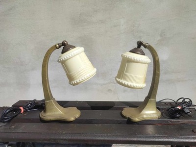 Mosiężna lampka art deco,cena za 1 sztukę