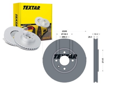 Гальмівні диски гальмівні textar 4246r6 1606308780 4246t8 4 фото №1
