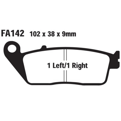 КОЛОДКИ ТОРМОЗНЫЕ EBC FA142 ORGANICZNE