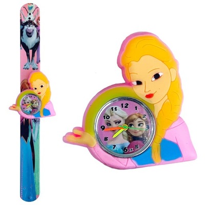 zegarek slap dla dzieci dziewczynki FROZEN zegarki kraina lodu zawijany