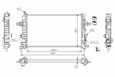 HART РАДИАТОР ASTRA H 1.6 16V 04-