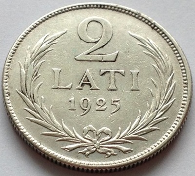 Łotwa 2 łaty 1925 srebro