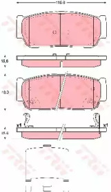 PADS BRAKE SSANGYONG KIA TRW  