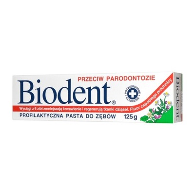 BIODENT PASTA DO ZĘBÓW PARADONTOZA KRWAWIENIA