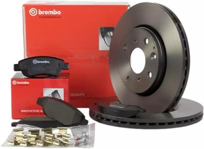 Brembo тормозные диски+ тормозные колодки перед citroen c1 i ii 247mm фото №1