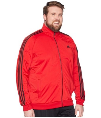 ADIDAS oryginalna czerwona duża BLUZA Essential 3 Stripes rozmiar XXL