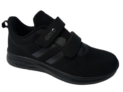 Adidasy r39 na rzepy czarne buty sportowe Trampki materiałowe