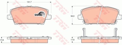 КОЛОДКИ HAM. HONDA CIVIC 06- GDB3407/TRW