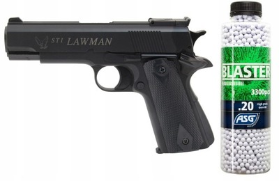 Pistolet ASG GG STI Lawman Black ZESTAW KULKI