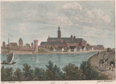 MALBORK. Ogólny widok na zamek -XIX wiek