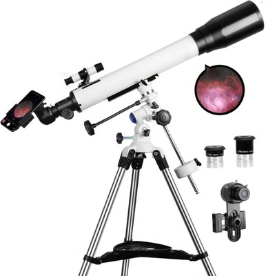 Teleskop astronomiczny Solomark 70 mm ogniskowa 700 mm statyw jakość biały