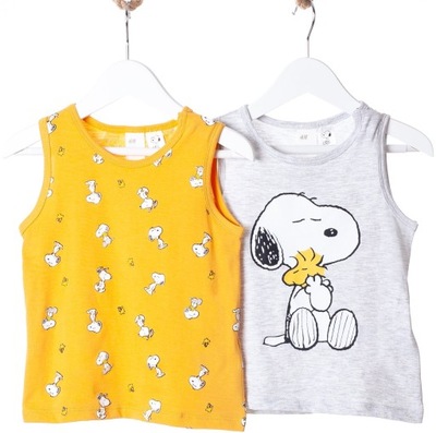 Bluzka 2-pak Snoopy chłopięca 74 H&M