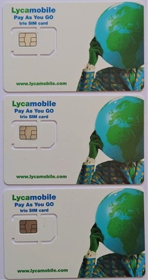 Starter SIM Lycamobile USA nowy, dla kolekcjonera itp.