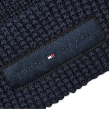 TOMMY HILFIGER CZAPKA ZIMOWA BEANIE NAVY HIT