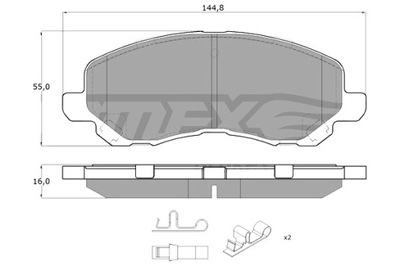 TOMEX BRAKES ZAPATAS DE FRENADO MITSUBISHI LANCER 03-  