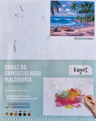 Obraz do samodzielnego malowania Kayet 40x50cm Plaża