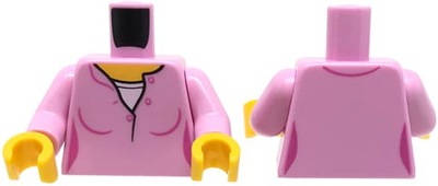 LEGO tors figurki - różowa bluzka damska na guziki