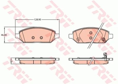 GDB2135 ZAPATAS DE FRENADO OPEL KARL 15-  