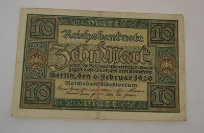 Niemcy - banknot - 10 Marek - 1920 rok