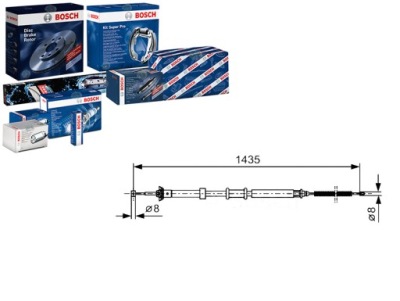 Тягa трос гальма ручного bosch 814015188 фото №1
