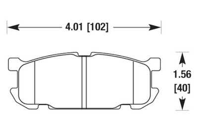 HAWK HPS MAZDA MX-5 1.8 TIPO DEPORTIVO ZAPATAS PARTE TRASERA HB442F.496  