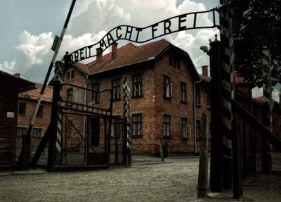 Auschwitz Birkenau pocztówka niezapisana