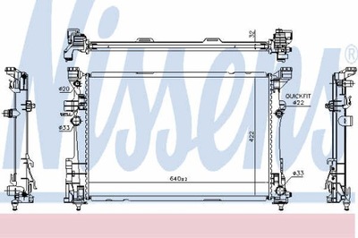 NISSENS 627063 CHLODNICA, SISTEMA DE REFRIGERACIÓN  