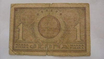 Banknot 1 marka polska 1919 seria IBS stan 5