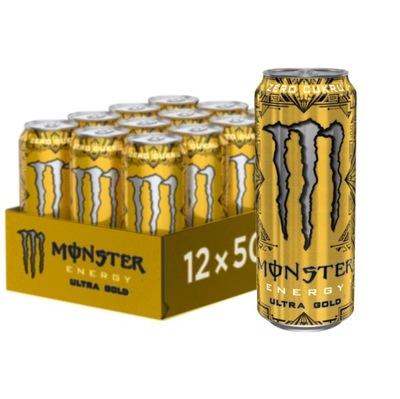 Monster Energy Ultra Gold energetyczny 500ml 12szt