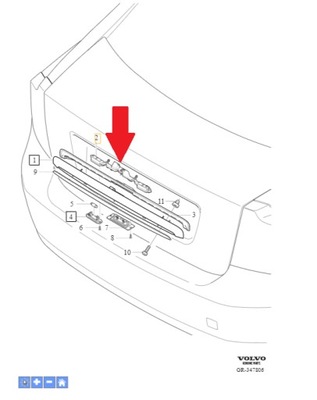 MIKROKONTAKTAS DANGČIAI BAGAŽINĖS VOLVO S40, V50 30753757 