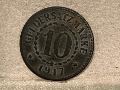 10 GELDERSATZMARKE POZNAŃ 1917 R