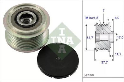 INA 535 0128 10 ALTERNADOR - EMBRAGUE JEDNOKIERUNKOWE  